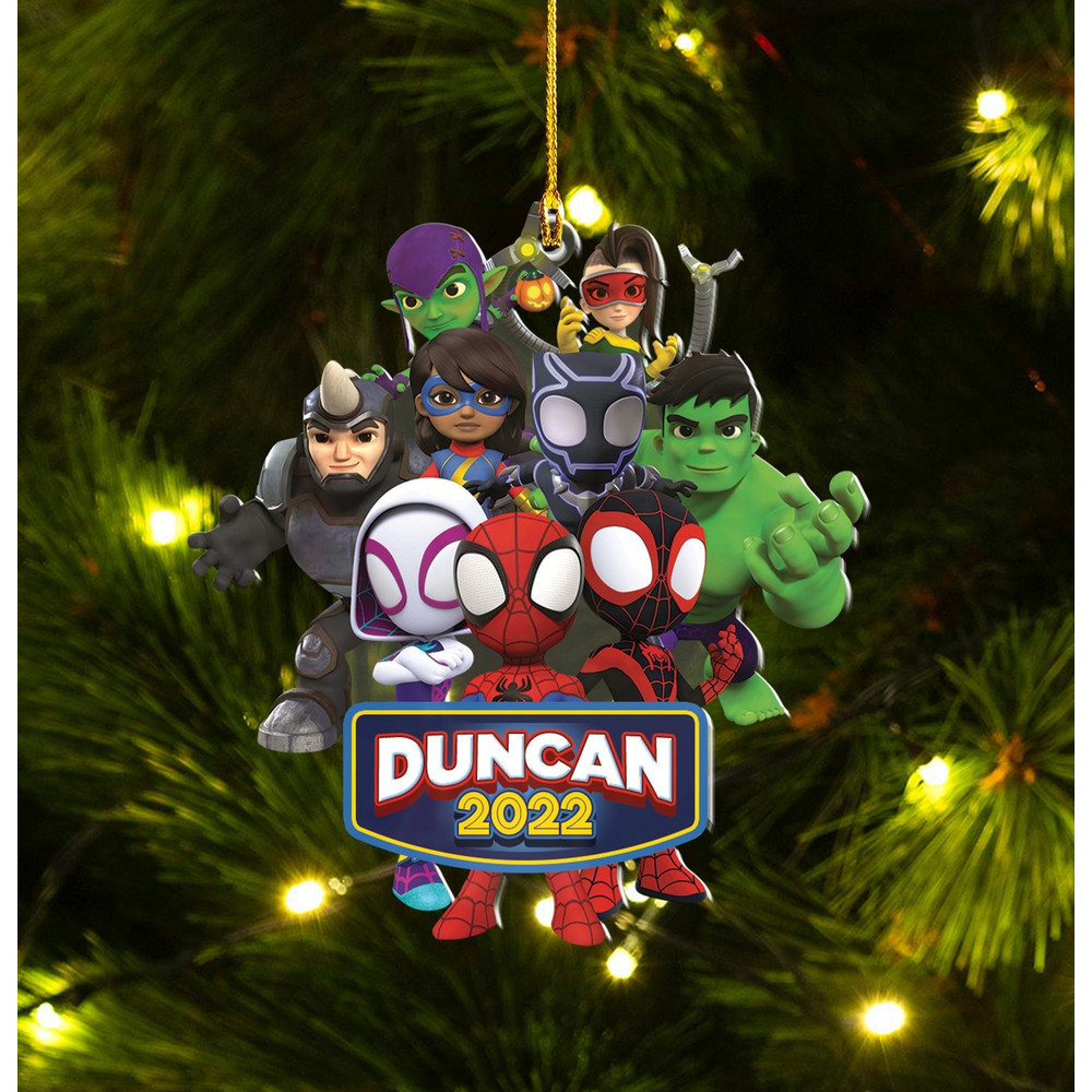 Spidey And His Amazing Friends Personalized Ornament, Spidey Christmas Ornament, Spidey Boy, Spiderman Ornament - 1.jpg