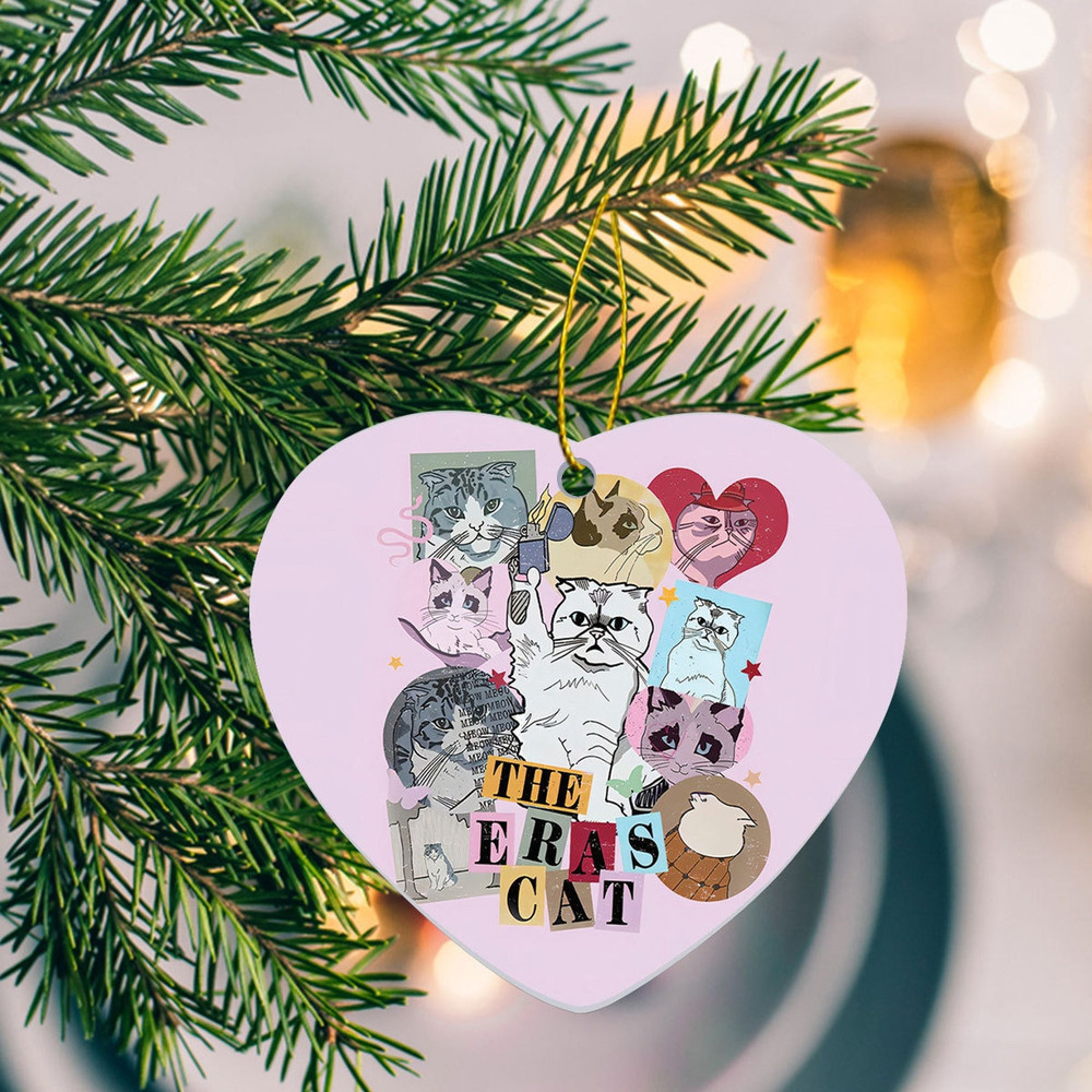 Blue Dog Family Round Ceramic Christmas Ornament, Custom Christmas Family Bluey Ornament, Gift for Family Christmas, Christmas Decorations - 2.jpg