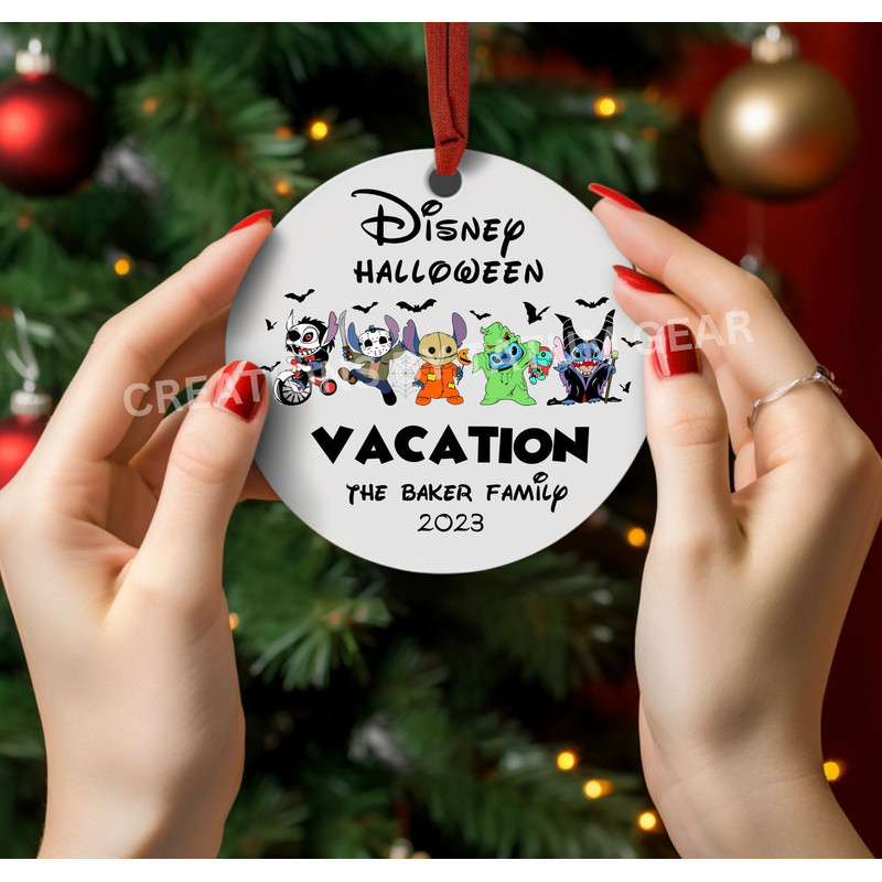 My first Disney Halloween vacation Ornament 2023 , Horror Movie Michael Myers Christmas Tree Decor Ornament - 1.jpg