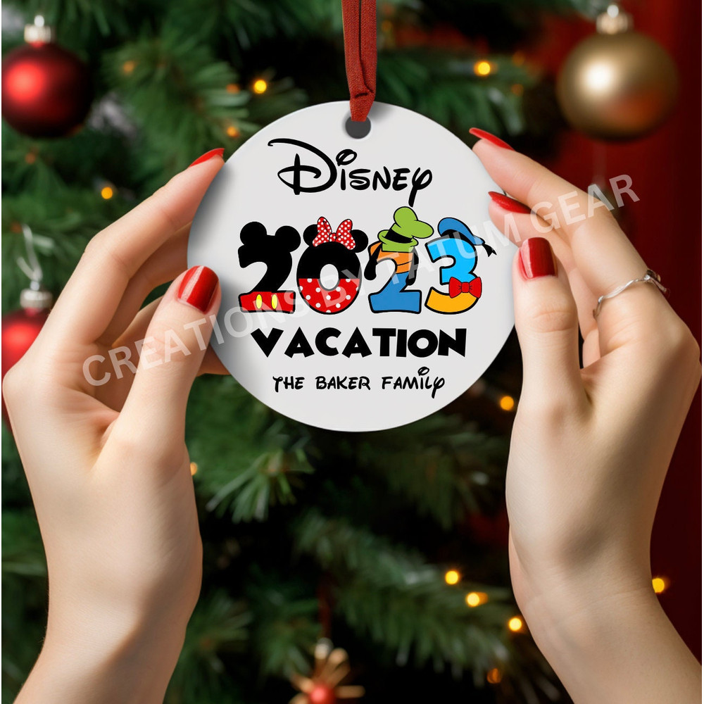 My first Disney vacation Ornament 2023, personalized family vacation 2023 Christmas ornament - 1.jpg