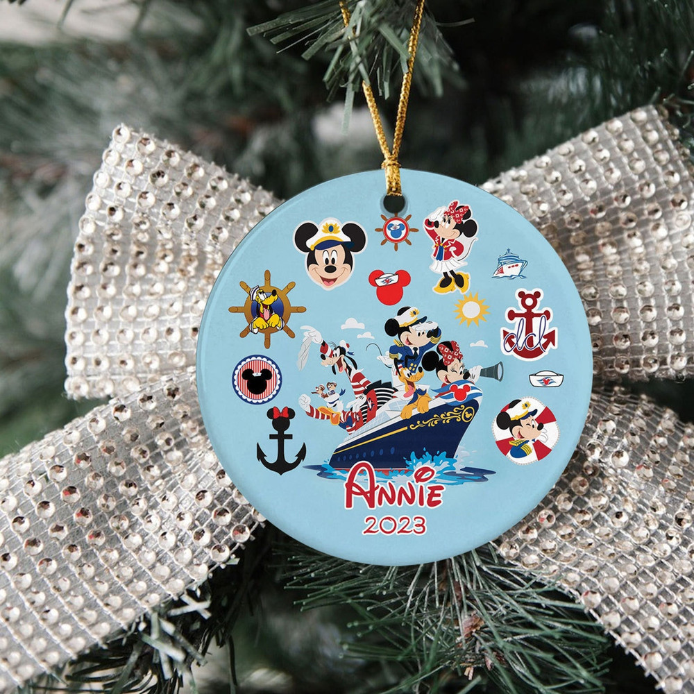Personalized Disney Cruise Christmas Ornament, Mickey and Friends Cruise Ornament, Disney Fantasy Ornament - 2.jpg