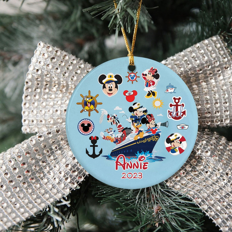 Personalized Disney Cruise Christmas Ornament, Mickey and Friends Cruise Ornament, Disney Fantasy Ornament - 2.jpg