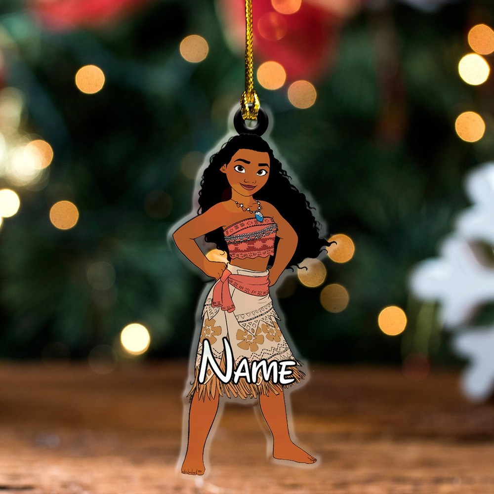 Personalized Disney Princess Ornament, Disney Xmas Ornament, Cinderella Aurora Frozen Ariel Ornament - 2.jpg