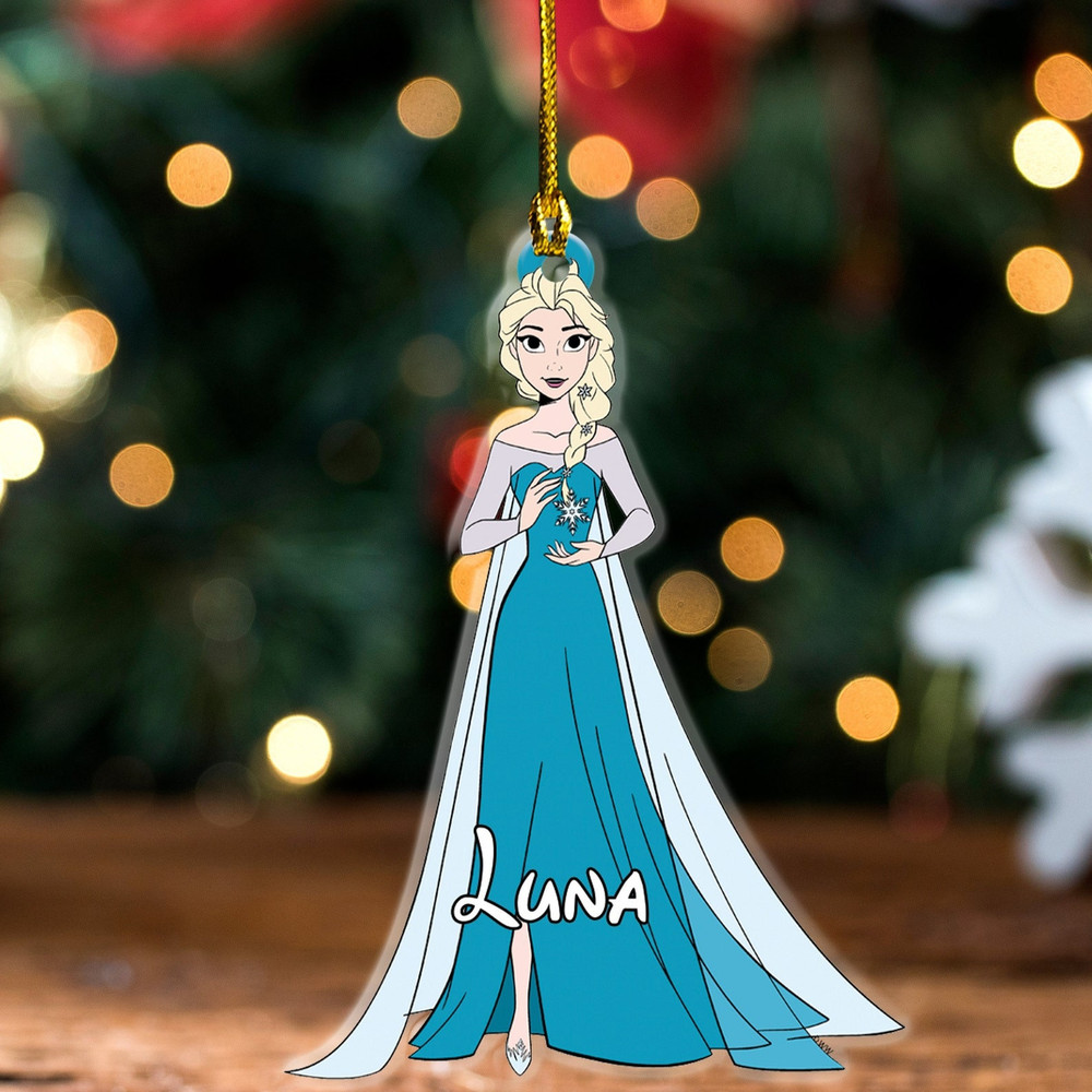 Personalized Elsa Christmas Ornament, Elsa Anna Ornament, Olaf Ornament, and Disney Christmas Ornament - 1.jpg