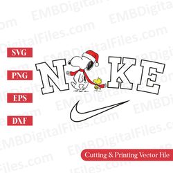 christmas snoopy and woodstock svg for cricut