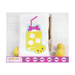 lemonade svg, summer drink cut file, digital lemon cricut and silhoutte