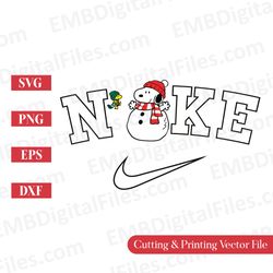 snoopy and woodstock christmas svg for cricut