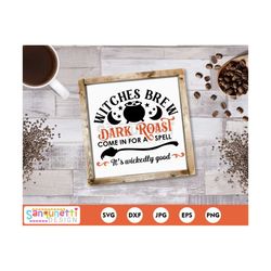 witch's brew svg, halloween coffee svg, halloween kitchen svg