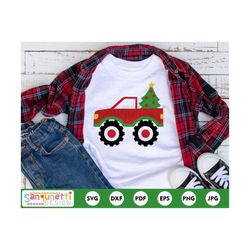 christmas monster truck svg, truck digital art, christmas svg, clipart instant download, cricut and silhouette