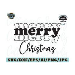 merry merry merry christmas svg cut file vinyl decal file for silhouette cameo cricut file iron on