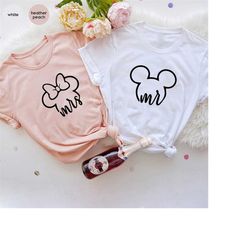 disney mr. mrs. shirt, mickey head mr. mrs. shirt, disney mr. mrs. shirts, disney couples shirts, disney wife husband sh