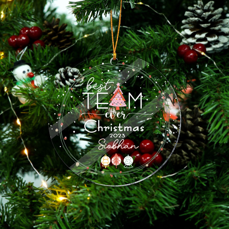 Best Team Ever Ornament, Team Ornament With Names, Custom Corporate Gift Ornament, Employee Ornaments, Coworker Christmas Gift, Team Gifts - 1.jpg