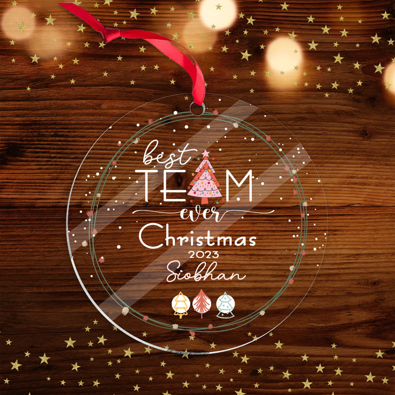 Best Team Ever Ornament, Team Ornament With Names, Custom Corporate Gift Ornament, Employee Ornaments, Coworker Christmas Gift, Team Gifts - 2.jpg