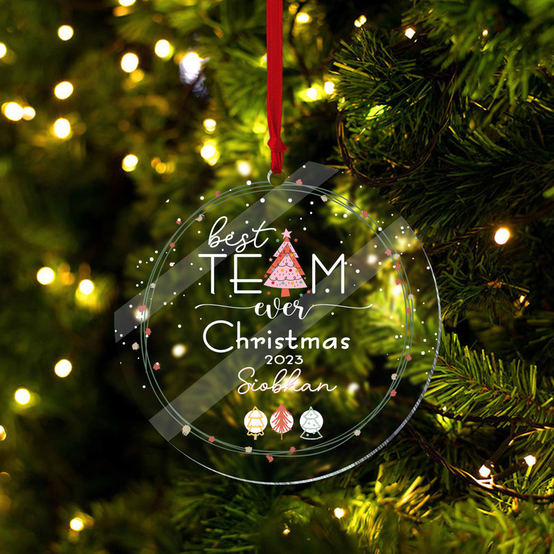 Best Team Ever Ornament, Team Ornament With Names, Custom Corporate Gift Ornament, Employee Ornaments, Coworker Christmas Gift, Team Gifts - 4.jpg