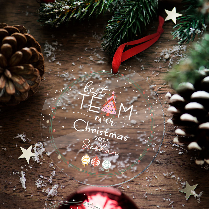 Best Team Ever Ornament, Team Ornament With Names, Custom Corporate Gift Ornament, Employee Ornaments, Coworker Christmas Gift, Team Gifts - 6.jpg