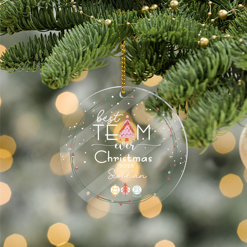 Best Team Ever Ornament, Team Ornament With Names, Custom Corporate Gift Ornament, Employee Ornaments, Coworker Christmas Gift, Team Gifts - 7.jpg