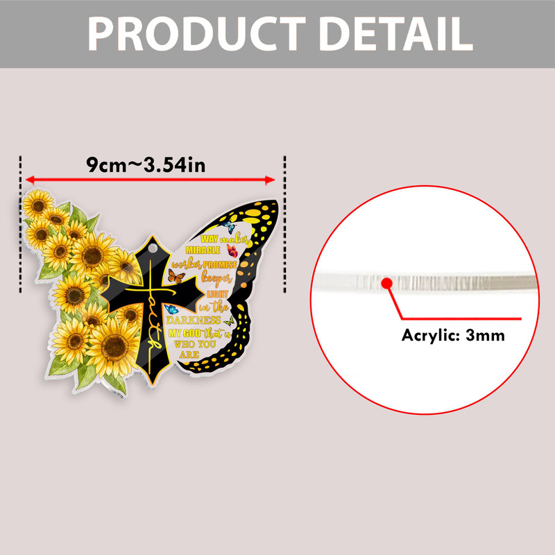 Faith Christmas Ornament, Oh Holy Night Nativity Scene Acrylic Ornament, Xmas Ornament Window Decor, Christian Ornament, Religious Ornament - 5.jpg