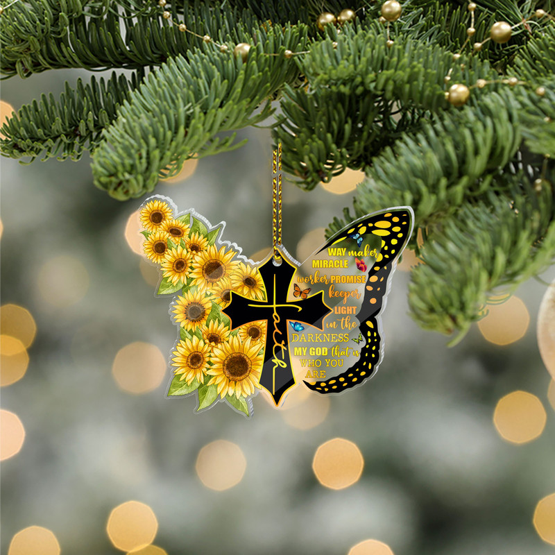 Faith Christmas Ornament, Oh Holy Night Nativity Scene Acrylic Ornament, Xmas Ornament Window Decor, Christian Ornament, Religious Ornament - 7.jpg