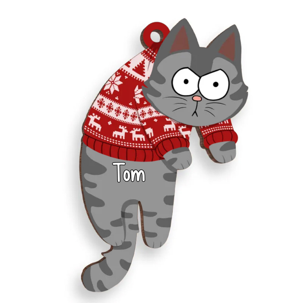 Personalized Cat Ornament, Funny Custom Cats Ornament, Christmas Gifts, Custom Pets Ornament, Gift For Cat Lovers, Cat Mom Gifts - 2.jpg