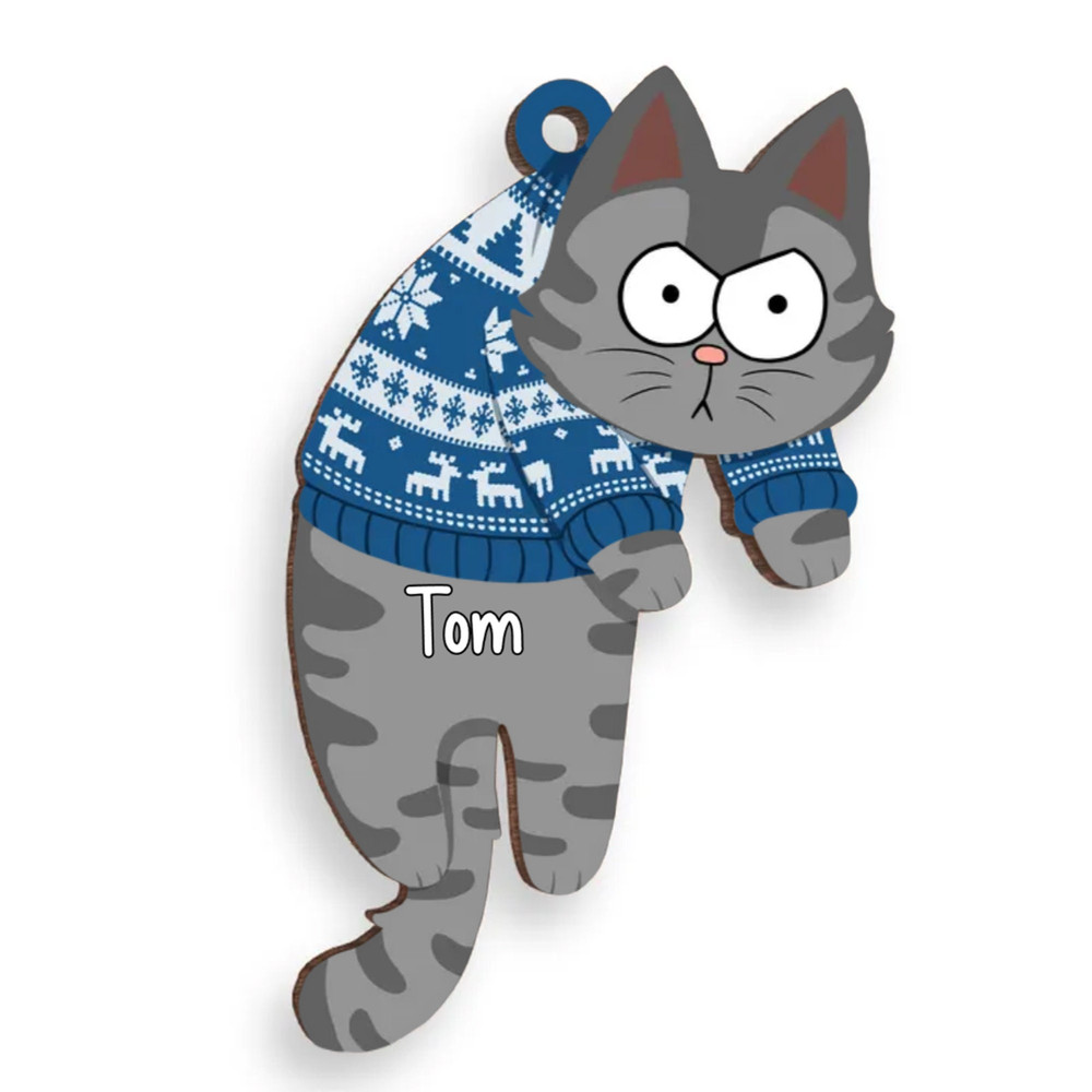 Personalized Cat Ornament, Funny Custom Cats Ornament, Christmas Gifts, Custom Pets Ornament, Gift For Cat Lovers, Cat Mom Gifts - 4.jpg