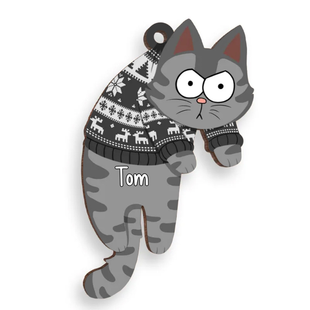 Personalized Cat Ornament, Funny Custom Cats Ornament, Christmas Gifts, Custom Pets Ornament, Gift For Cat Lovers, Cat Mom Gifts - 5.jpg