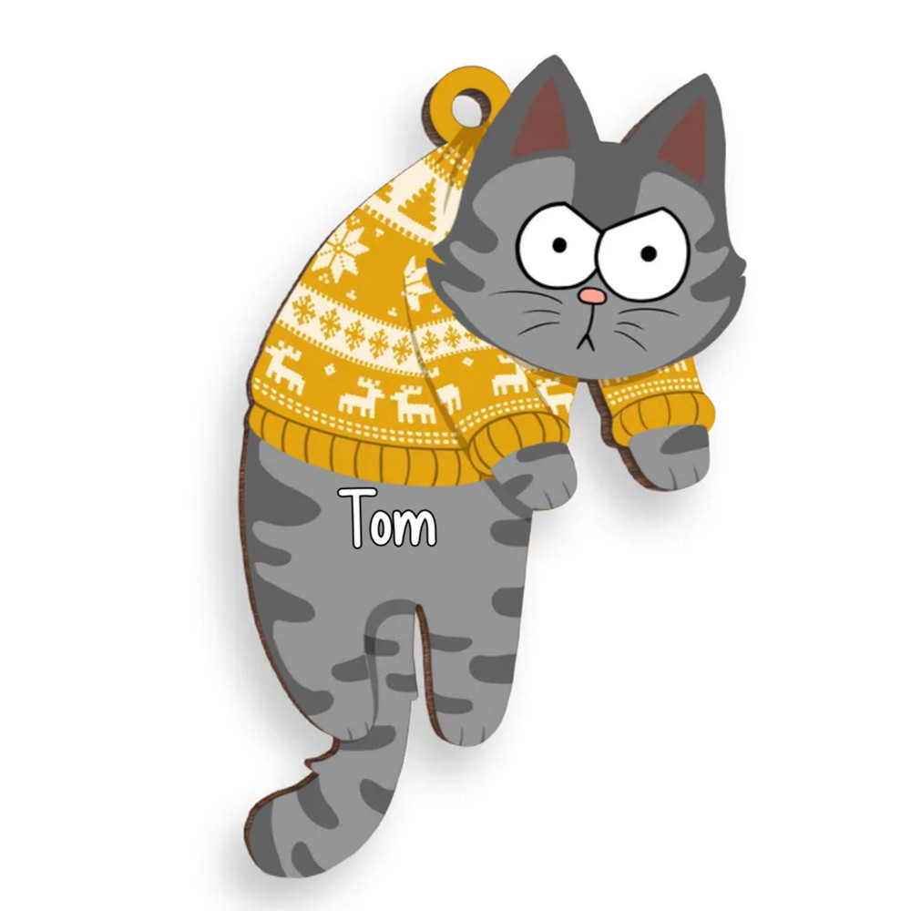 Personalized Cat Ornament, Funny Custom Cats Ornament, Christmas Gifts, Custom Pets Ornament, Gift For Cat Lovers, Cat Mom Gifts - 7.jpg