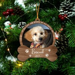 personalized dog paw ornament, dog memorial ornament, dog memorial gift