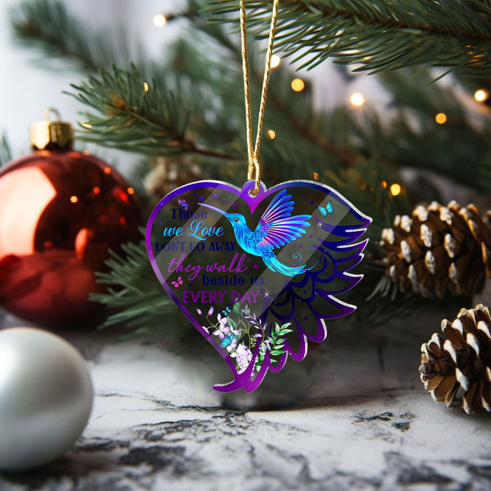 Those We Love Don't Go Away They Walk Beside Us Every Day Ornament, Cardinal Memorial Wreath, Memorial Ornament, Those We Love Ornament - 4.jpg