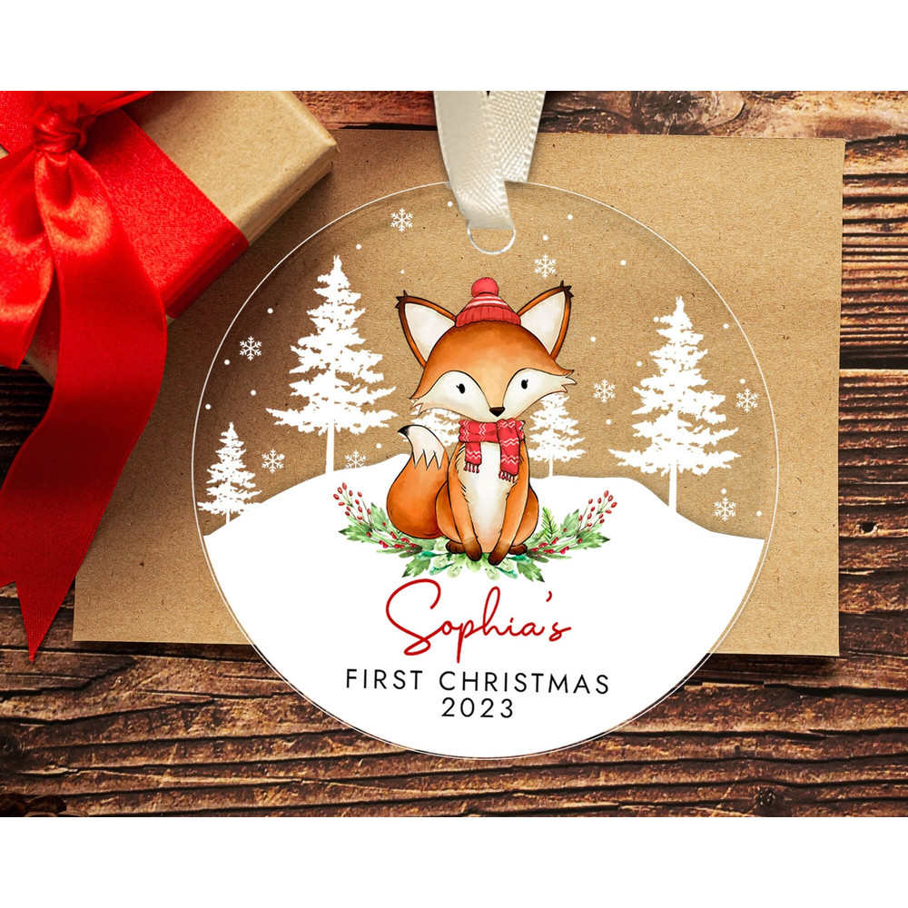 Custom Baby First Christmas Ornament, Personalized Baby's 1st Christmas Ornament, New Baby Gifts, Baby Keepsake Ornament, Xmas Family Gifts - 1.jpg