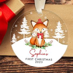 Custom Baby First Christmas Ornament, Personalized Babys 1st Christmas Ornament, New Baby Gifts