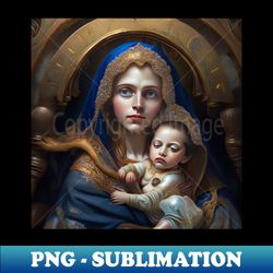 Madonna and Child - Instant PNG Sublimation Download - Capture Imagination with Every Detail