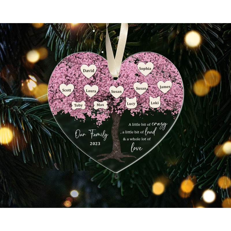 Custom Family Tree Christmas Ornament, Family Ornament, 2023 Christmas Ornament, Christmas Decor, Christmas Gifts, Family Name Ornament - 2.jpg