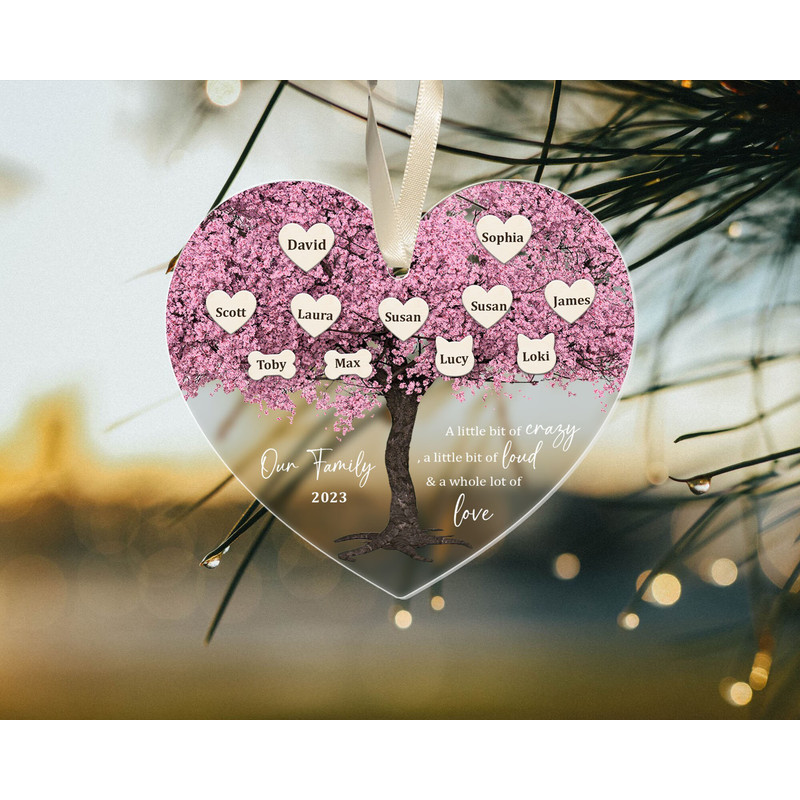 Custom Family Tree Christmas Ornament, Family Ornament, 2023 Christmas Ornament, Christmas Decor, Christmas Gifts, Family Name Ornament - 3.jpg