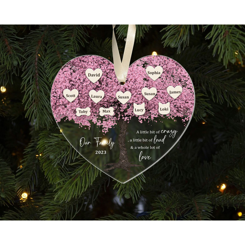 Custom Family Tree Christmas Ornament, Family Ornament, 2023 Christmas Ornament, Christmas Decor, Christmas Gifts, Family Name Ornament - 6.jpg