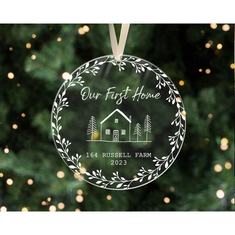 Custom Our First Home Ornament, Personalized New Home Ornament, New Home Keepsake Ornament, First Home Christmas Ornament, New Home Gifts - 1.jpg