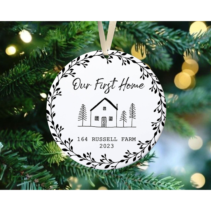 Custom Our First Home Ornament, Personalized New Home Ornament, New Home Keepsake Ornament, First Home Christmas Ornament, New Home Gifts - 2.jpg