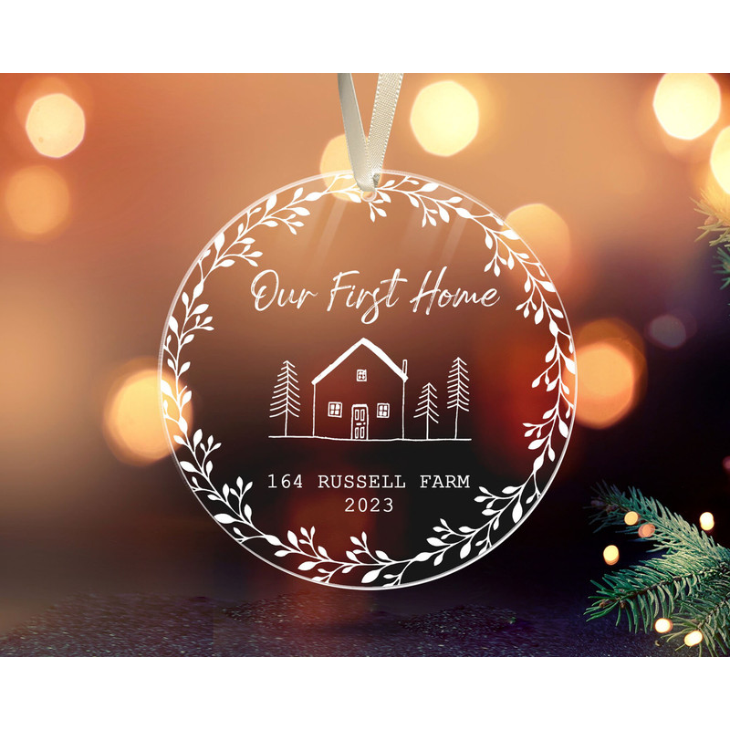 Custom Our First Home Ornament, Personalized New Home Ornament, New Home Keepsake Ornament, First Home Christmas Ornament, New Home Gifts - 5.jpg