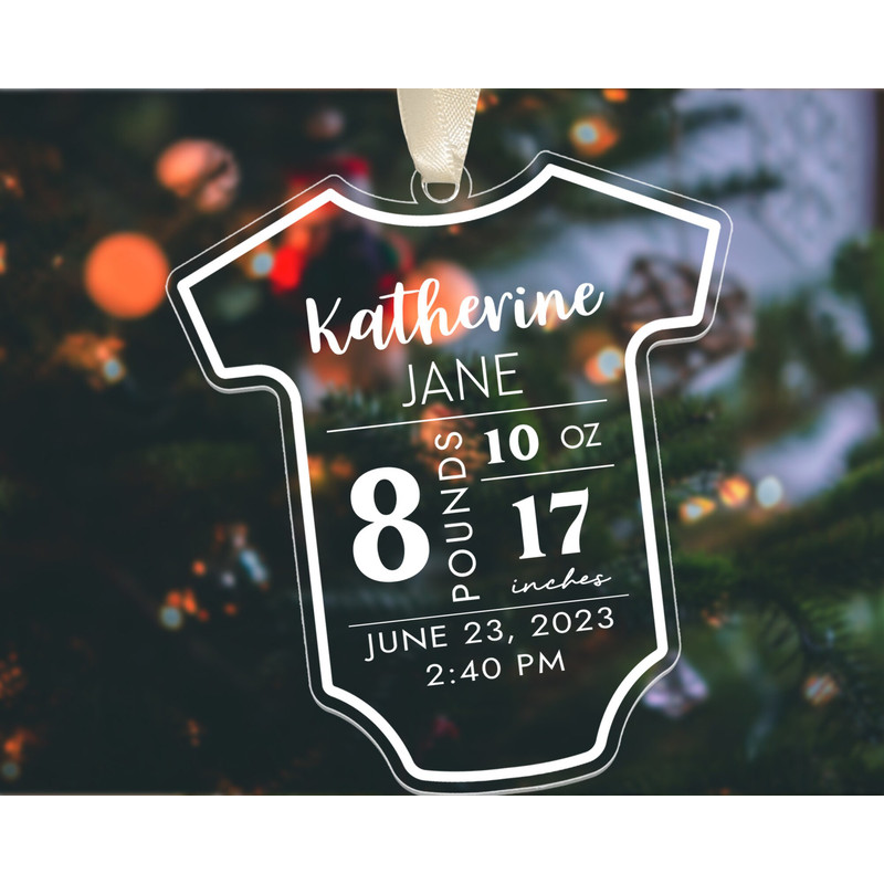 Personalized Baby First Christmas Ornament, New Baby Christmas Gifts, Baby Keepsake Ornament, Custom Baby's 1st Ornament, Christmas Decor - 3.jpg