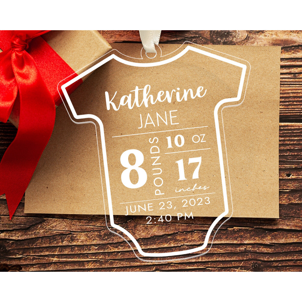 Personalized Baby First Christmas Ornament, New Baby Christmas Gifts, Baby Keepsake Ornament, Custom Baby's 1st Ornament, Christmas Decor - 4.jpg