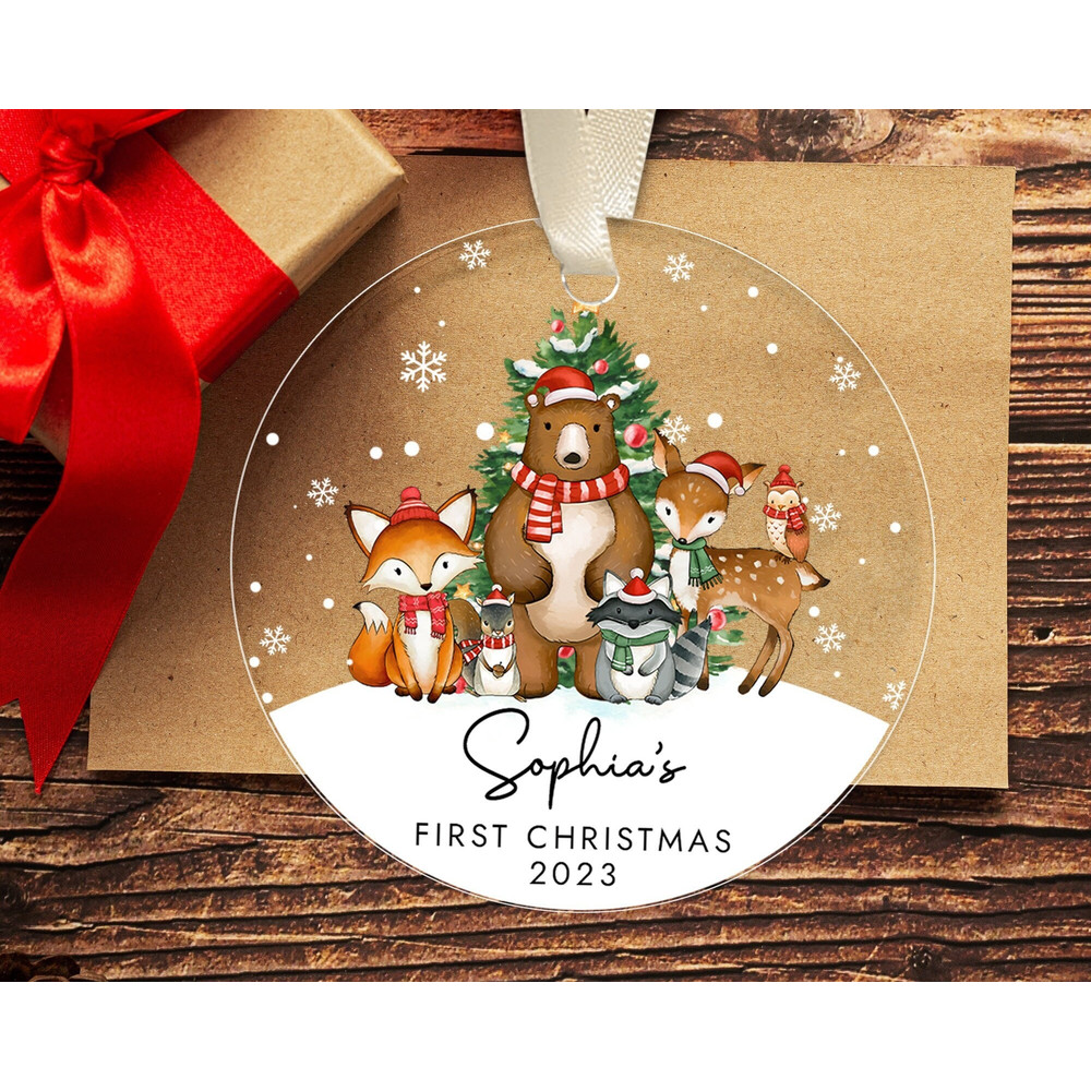 Personalized Baby's 1st Christmas Ornament, Custom Baby First Christmas Ornament, New Baby Christmas Gifts, Xmas Baby Keepsake Ornament - 1.jpg