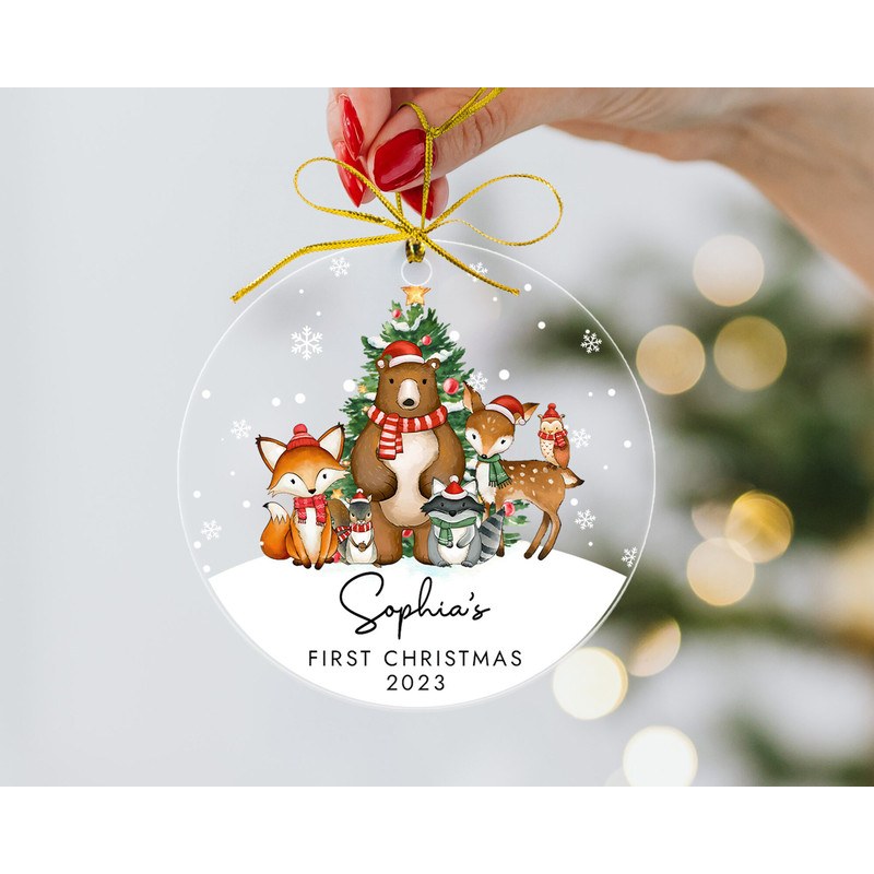 Personalized Baby's 1st Christmas Ornament, Custom Baby First Christmas Ornament, New Baby Christmas Gifts, Xmas Baby Keepsake Ornament - 3.jpg