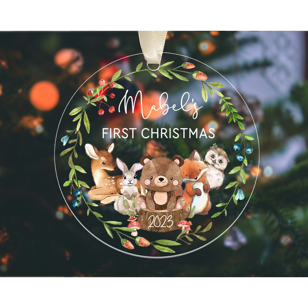 Personalized Baby's First Christmas Ornament, Custom Baby's 1st Christmas Ornament, New Baby Christmas Gifts, Christmas Decor, Baby Keepsake - 1.jpg