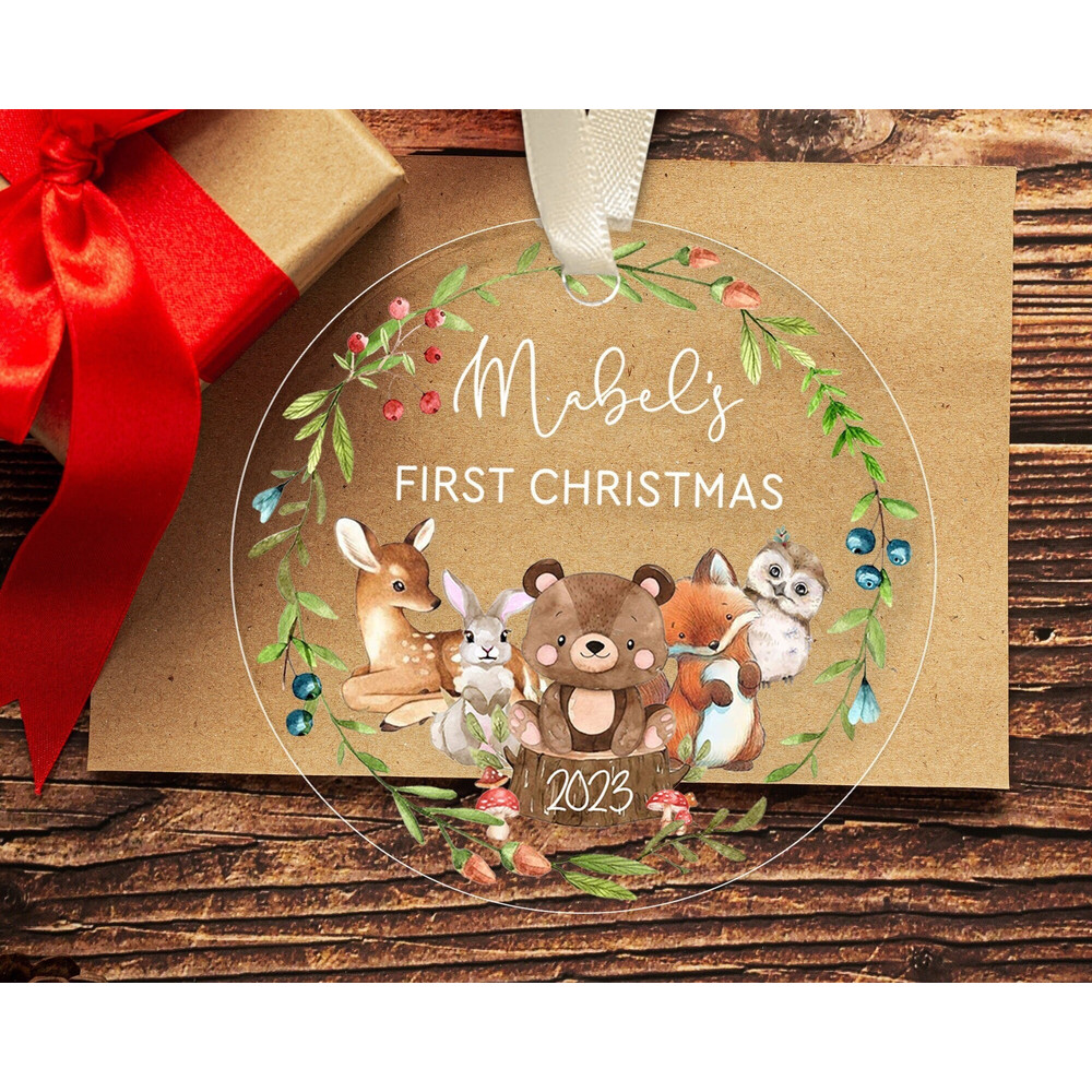 Personalized Baby's First Christmas Ornament, Custom Baby's 1st Christmas Ornament, New Baby Christmas Gifts, Christmas Decor, Baby Keepsake - 2.jpg
