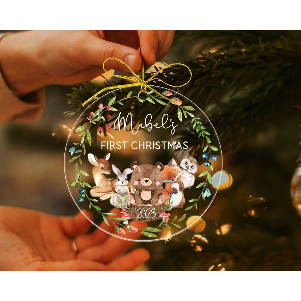 Personalized Baby's First Christmas Ornament, Custom Baby's 1st Christmas Ornament, New Baby Christmas Gifts, Christmas Decor, Baby Keepsake - 3.jpg