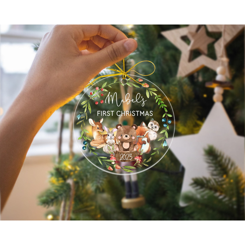 Personalized Baby's First Christmas Ornament, Custom Baby's 1st Christmas Ornament, New Baby Christmas Gifts, Christmas Decor, Baby Keepsake - 4.jpg