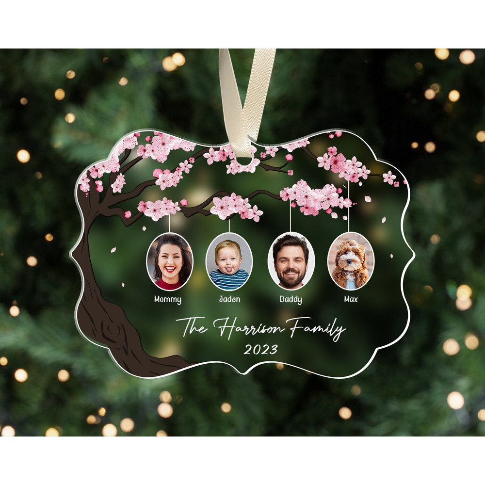 Personalized Family Christmas Ornament, Family Tree Ornament, 2023 Family Ornament with Photo, Family Keepsake Ornament, Family Xmas Gifts - 1.jpg
