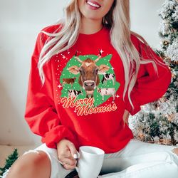 Christmas Cow sweatshirt, Cattle sweatshirt, dairy farmer, Cow Lover Shirt, beef farmer, Cow gift, Cow Christmas jumper,