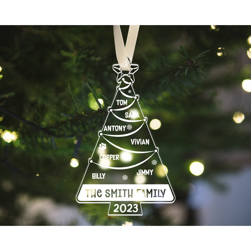 Personalized Family Ornament, Custom Family Tree Ornament with Names, Christmas Tree Decoration, Family Keepsake, Family Christmas Gifts - 4.jpg