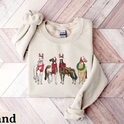 Christmas Horse Sweatshirt, Cowboy Christmas Shirt, Horse Lover Gift, Funny Christmas Sweatshirt, Cowgirl Sweater, Chris