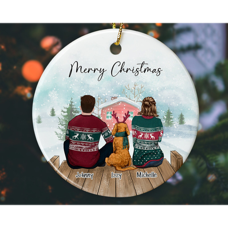 Personalized Family with Pet Christmas Ornament, Custom Dog Cat Christmas Ornament, Family Keepsake Christmas Gift, Family Christmas Decor - 10.jpg
